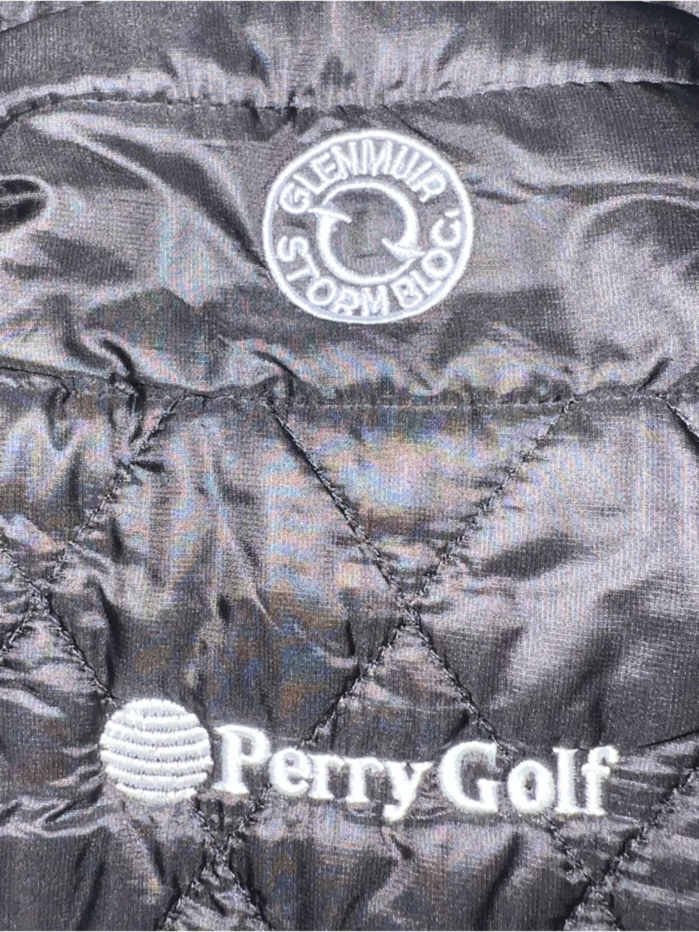Perry Golf Men’s Black Quilted Vest Full Zip Lightweight Athletic Size M - Picture 5 of 9